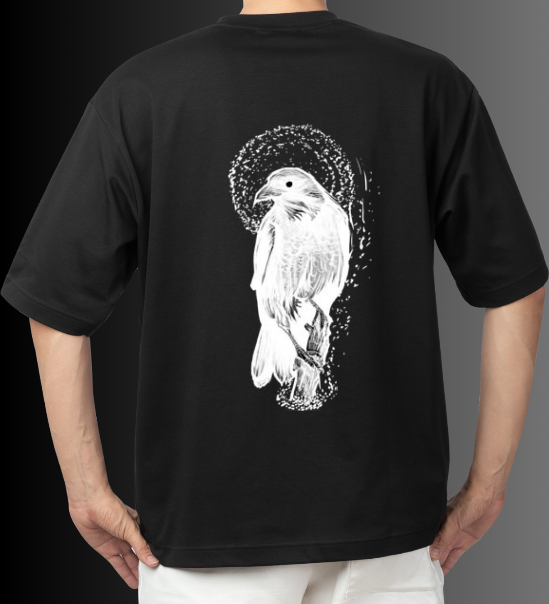 Kurt ve Kılıç – Siyah Oversize Tişört